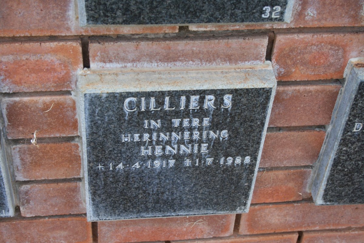 CILLIERS Hennie 1917-1988