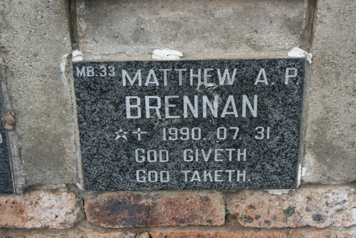 BRENNAN Matthew A.P. -1990
