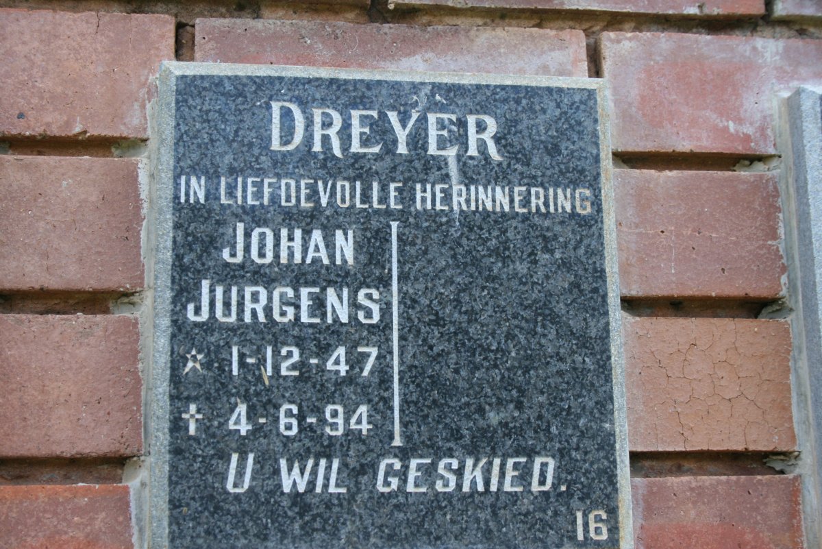 DREYER Johan Jurgens 1947-1994