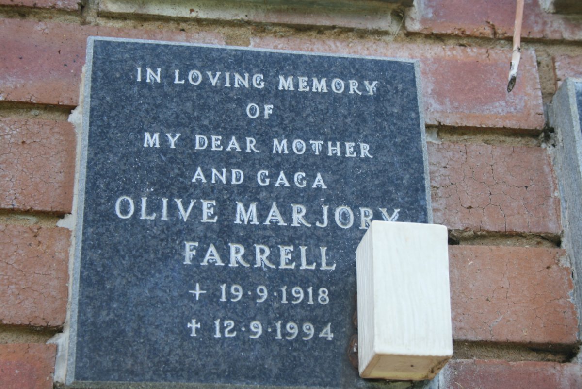 FARRELL Olive Marjory 1918-1994