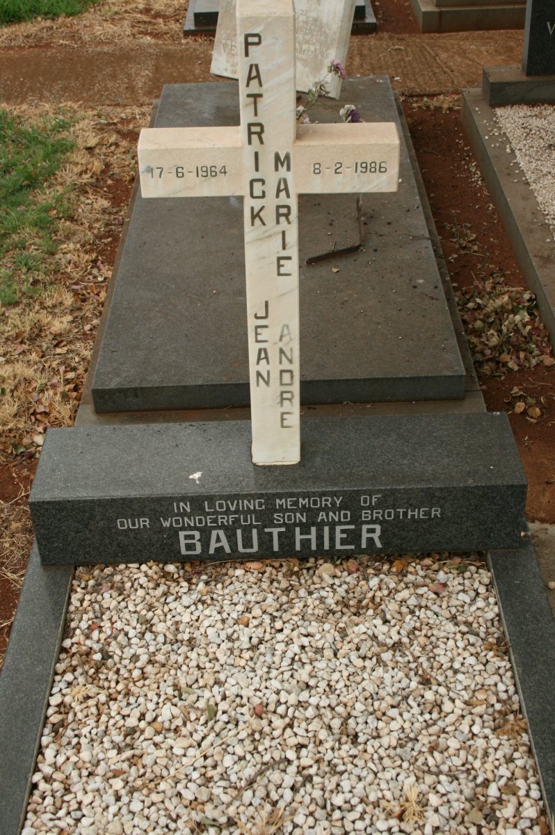 BAUTHIER Patrick Marie Jean Andre 1964-1986