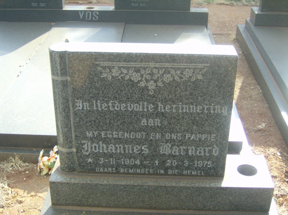 BARNARD Johannes 1904-1975