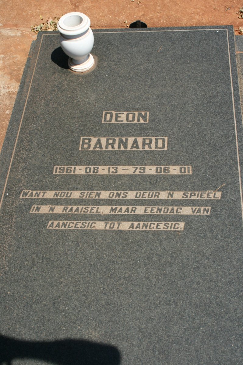 BARNARD Deon 1961-1979