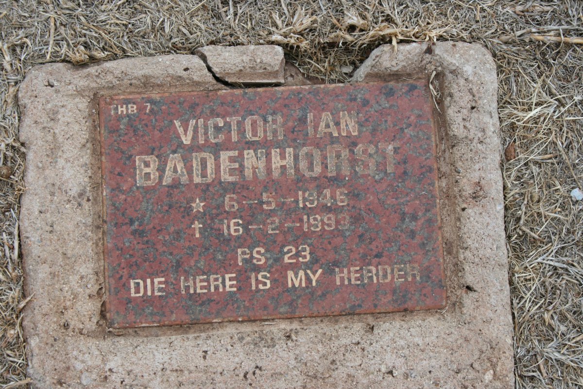BADENHORST Victor Ian 1946-1993