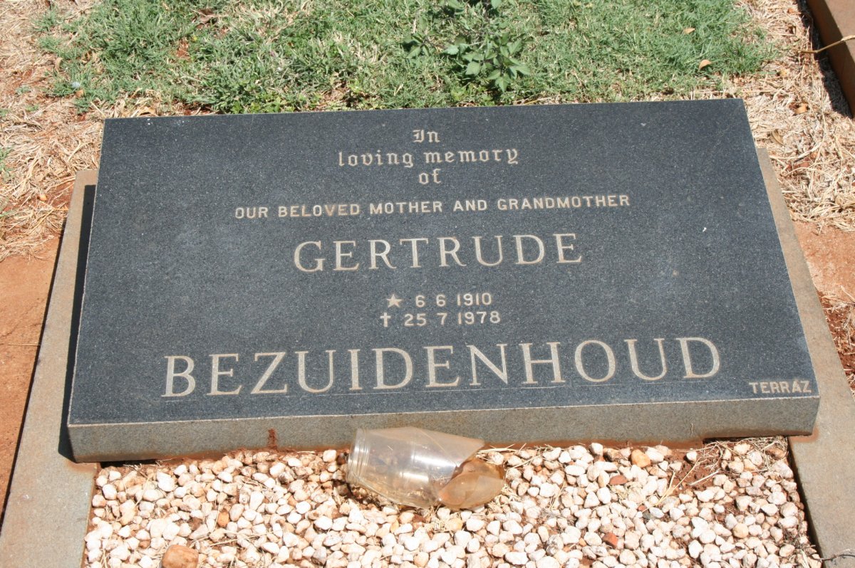 BEZUIDENHOUD Gertrude 1910-1978