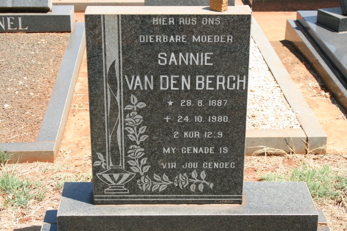BERGH Sannie, van den 1887-1980