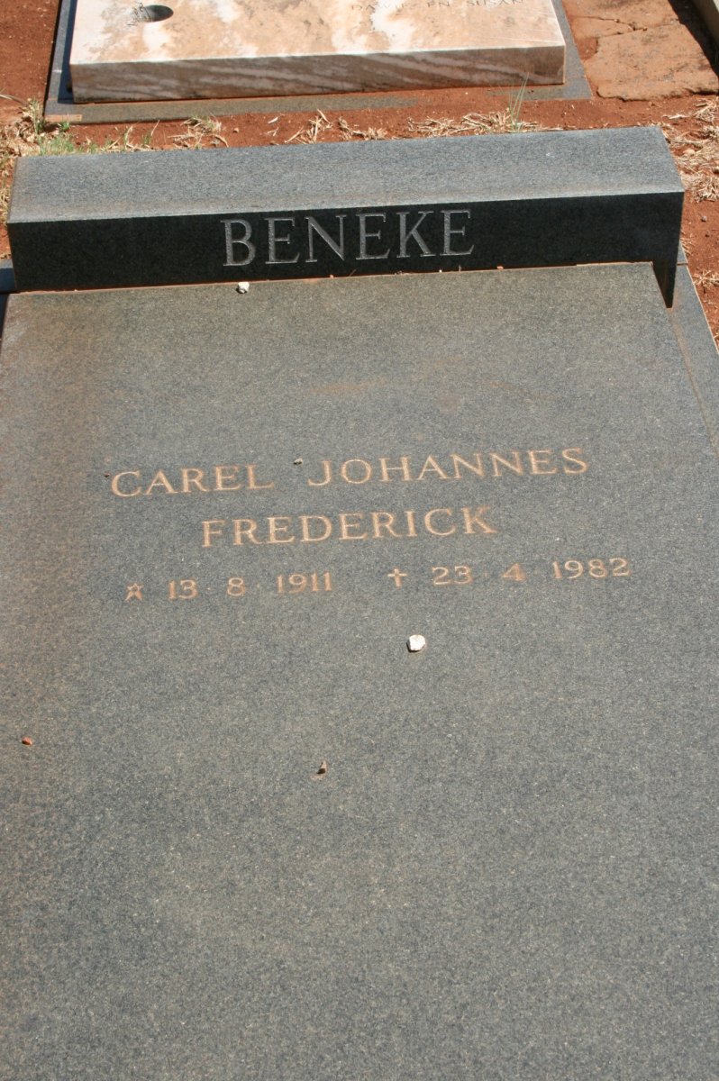BENEKE Carel Johannes Frederick 1911-1982