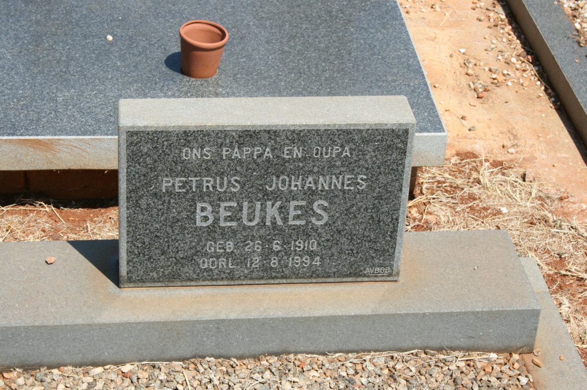 BEUKES Petrus Johannes 1910-1994