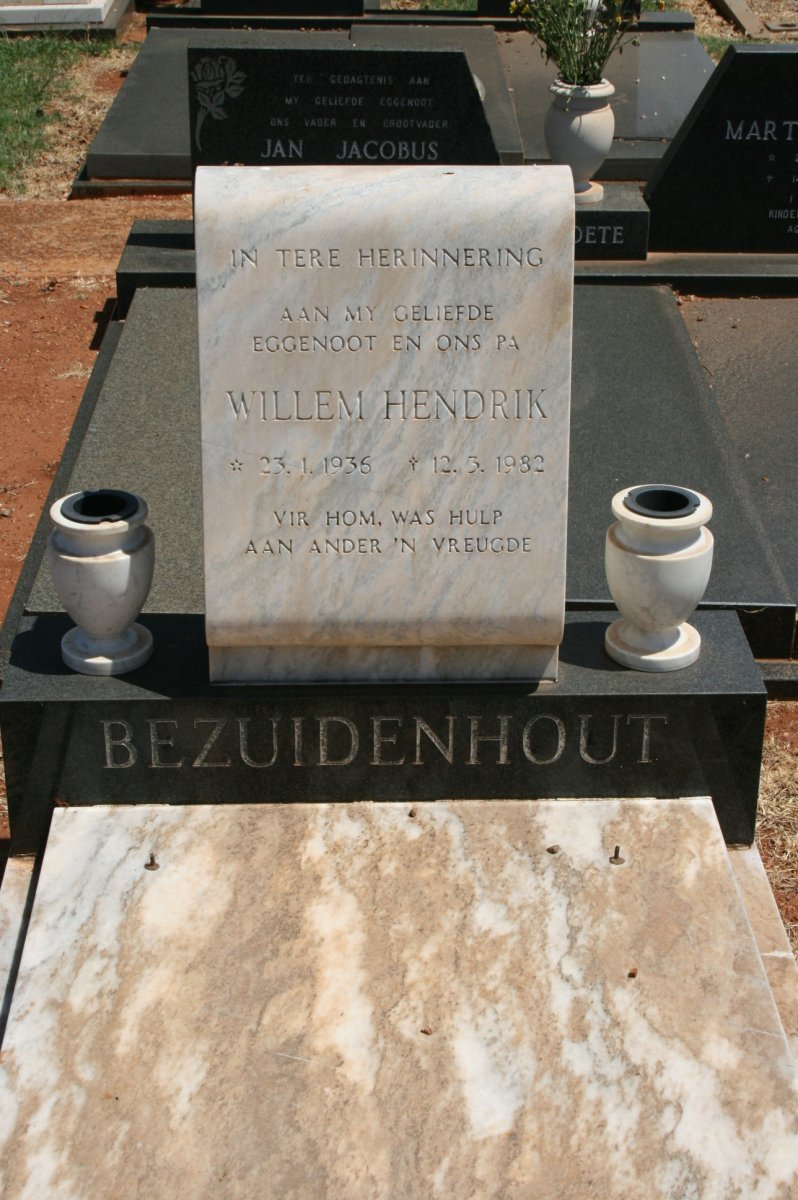 BEZUIDENHOUT Willem Hendrik 1936-1982