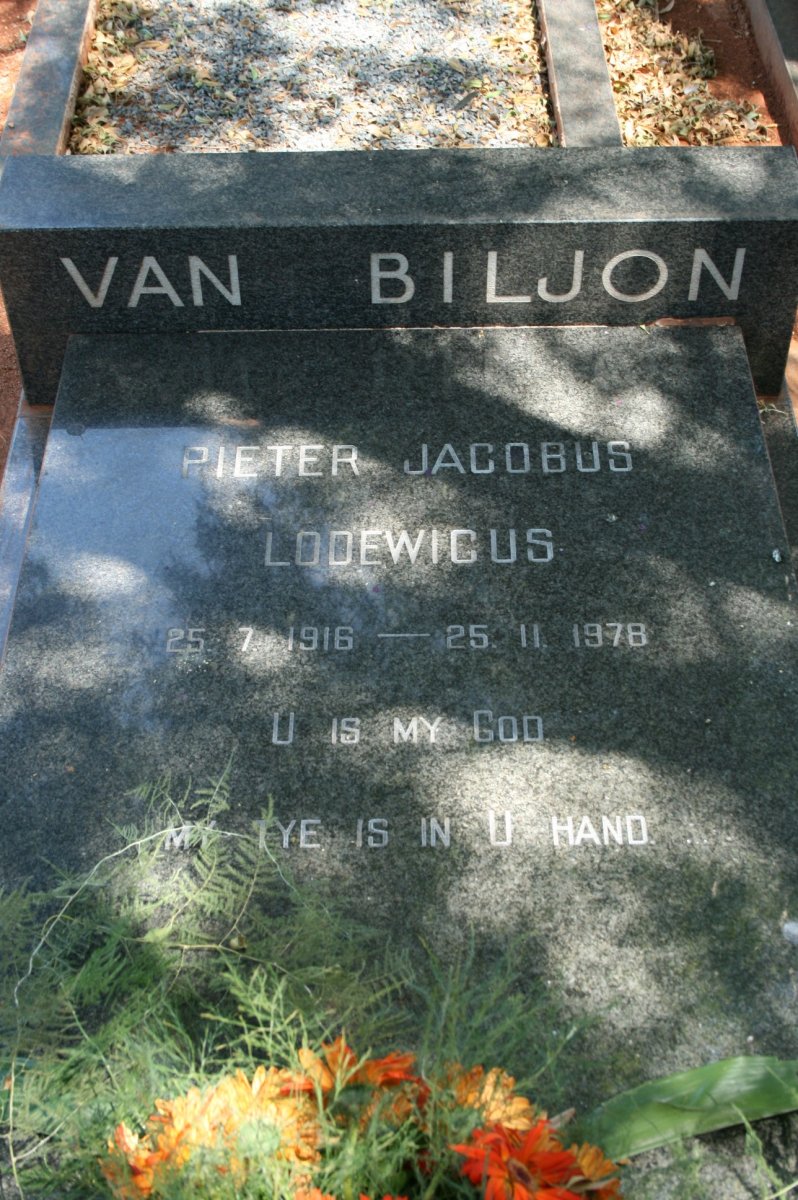 BILJON Pieter Jacobus Lodewicus, van 1916-1978