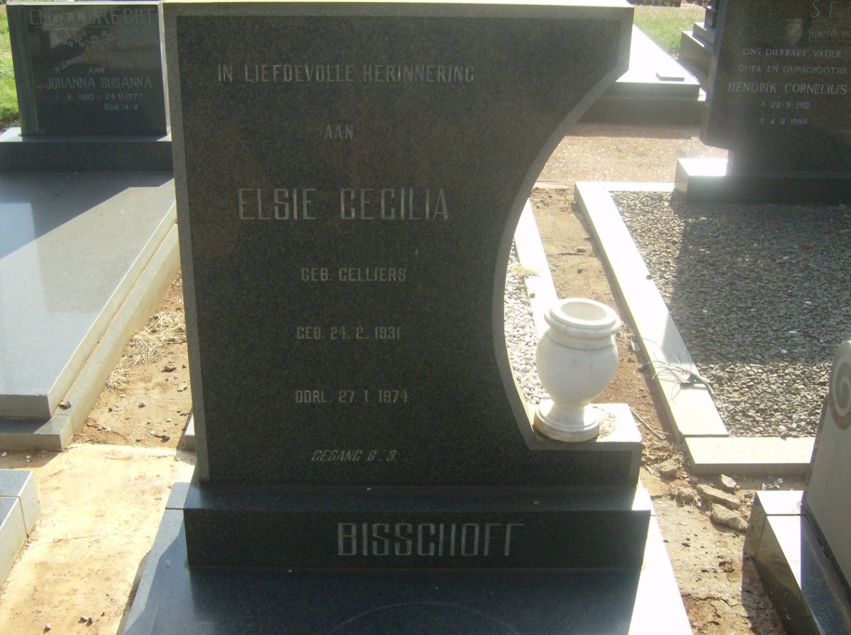 BISSCHOFF Elsie Cecilia nee CELLIERS 1931-1974