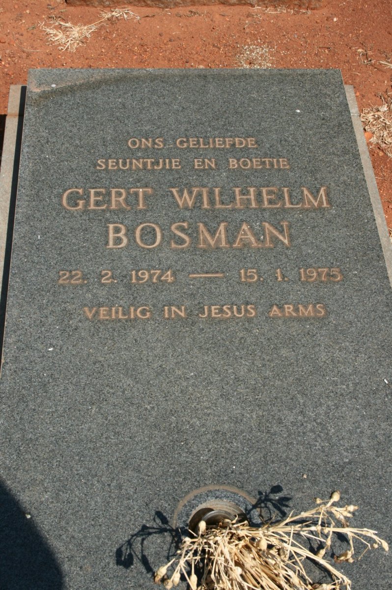 BOSMAN Gert Wilhelm 1974-1975
