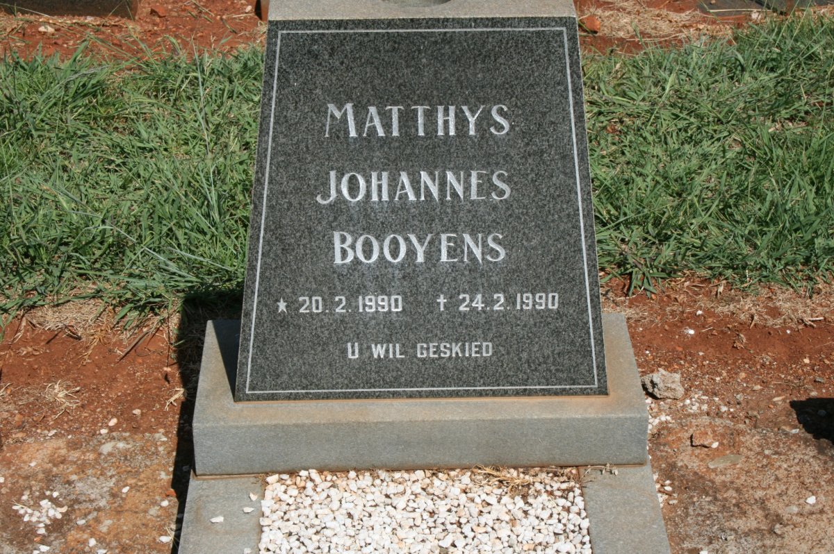 BOOYENS Matthys Johannes 1990-1990