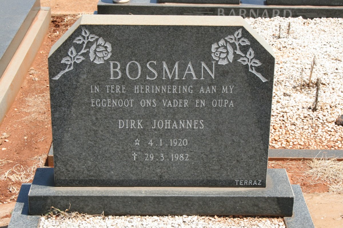 BOSMAN Dirk 1920-1982