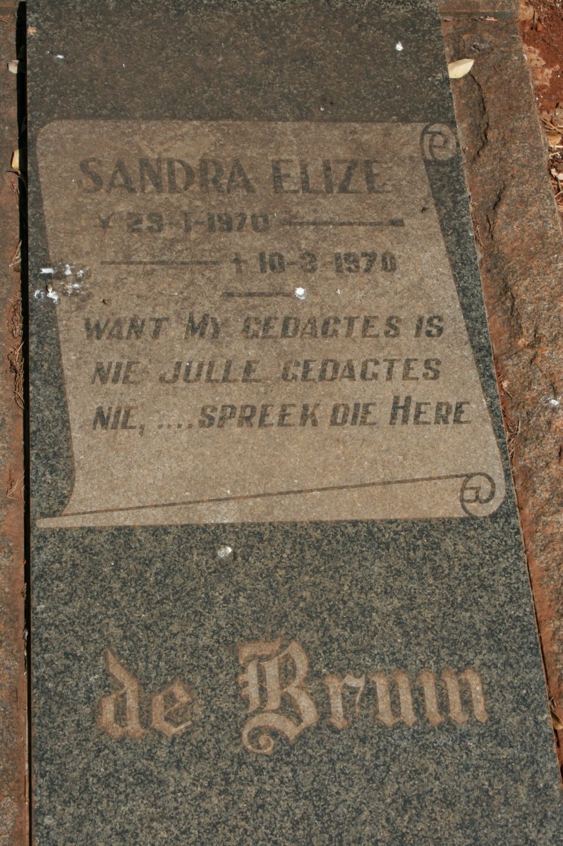 BRUIN Sandra Elize, de 1970-1970