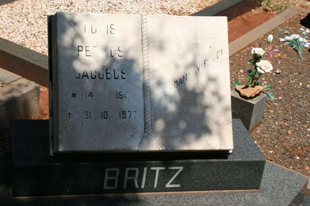 BRITZ Louis Petrus Jacobus 1917-1977