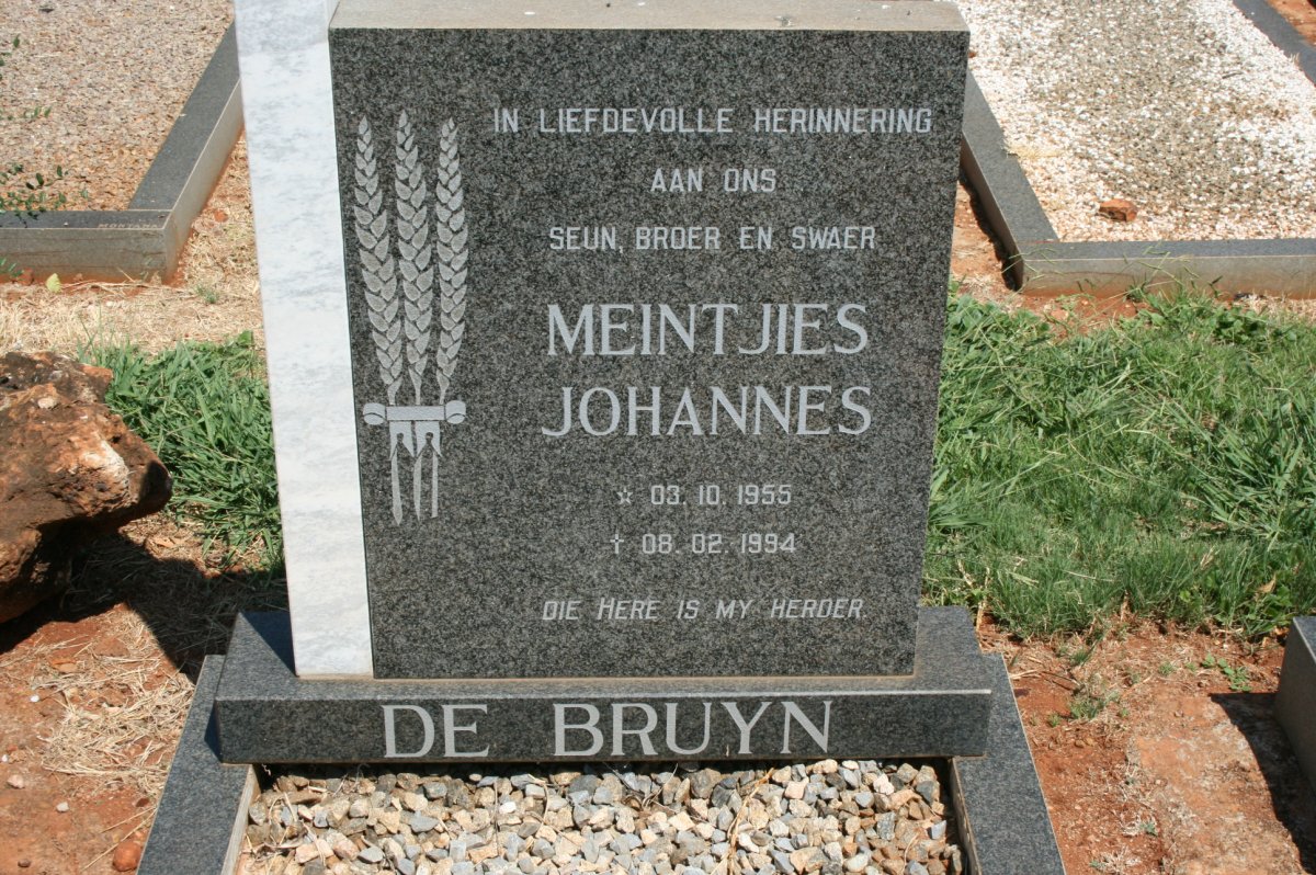 BRUYN Meintjies Johannes, de 1955-1994