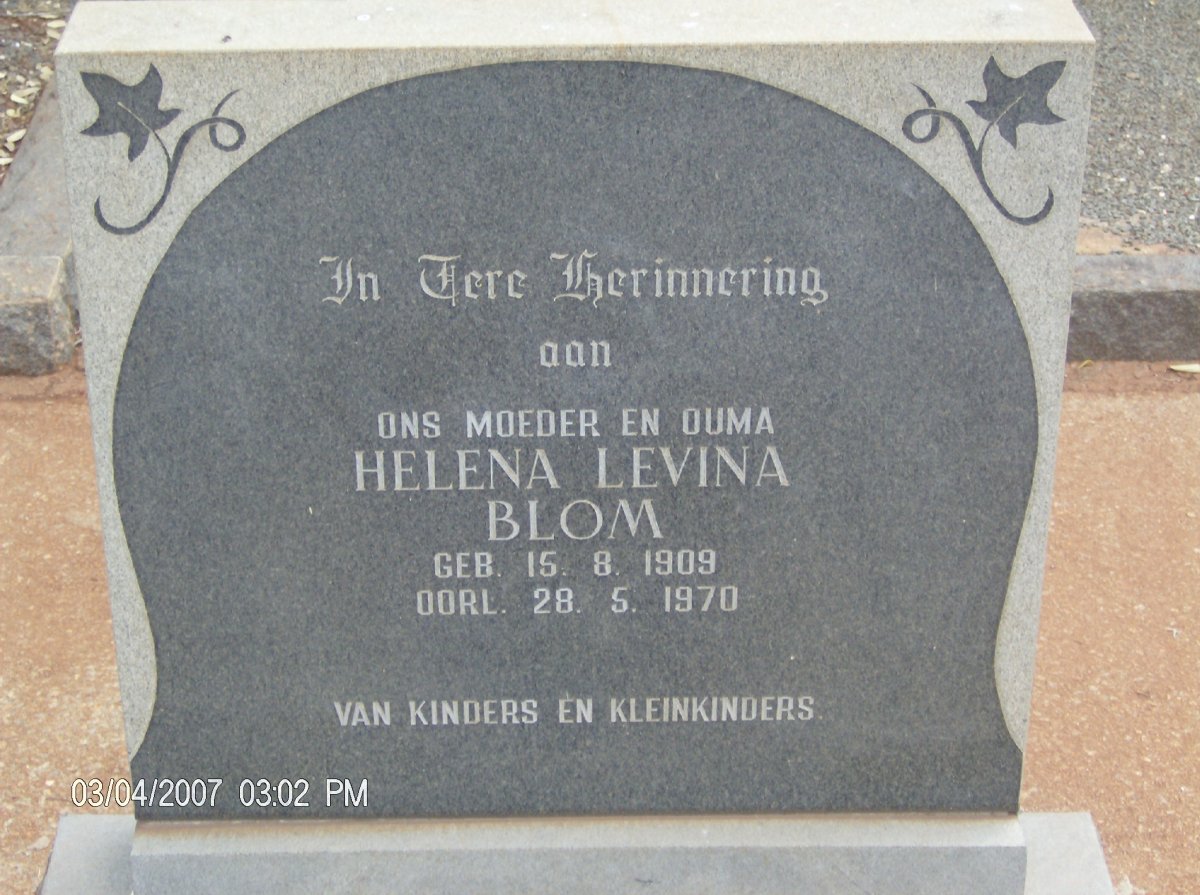BLOM Helena Levina 1909-1970
