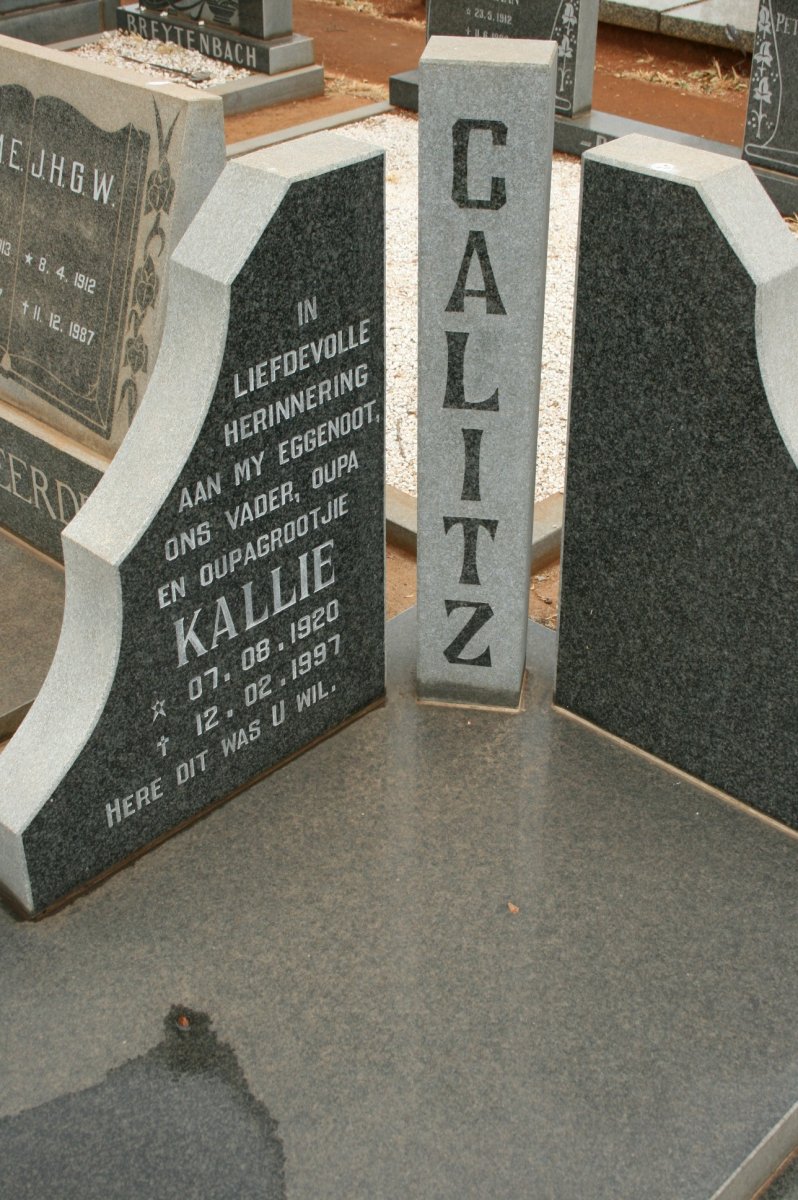 CALITZ Kallie 1920-1997