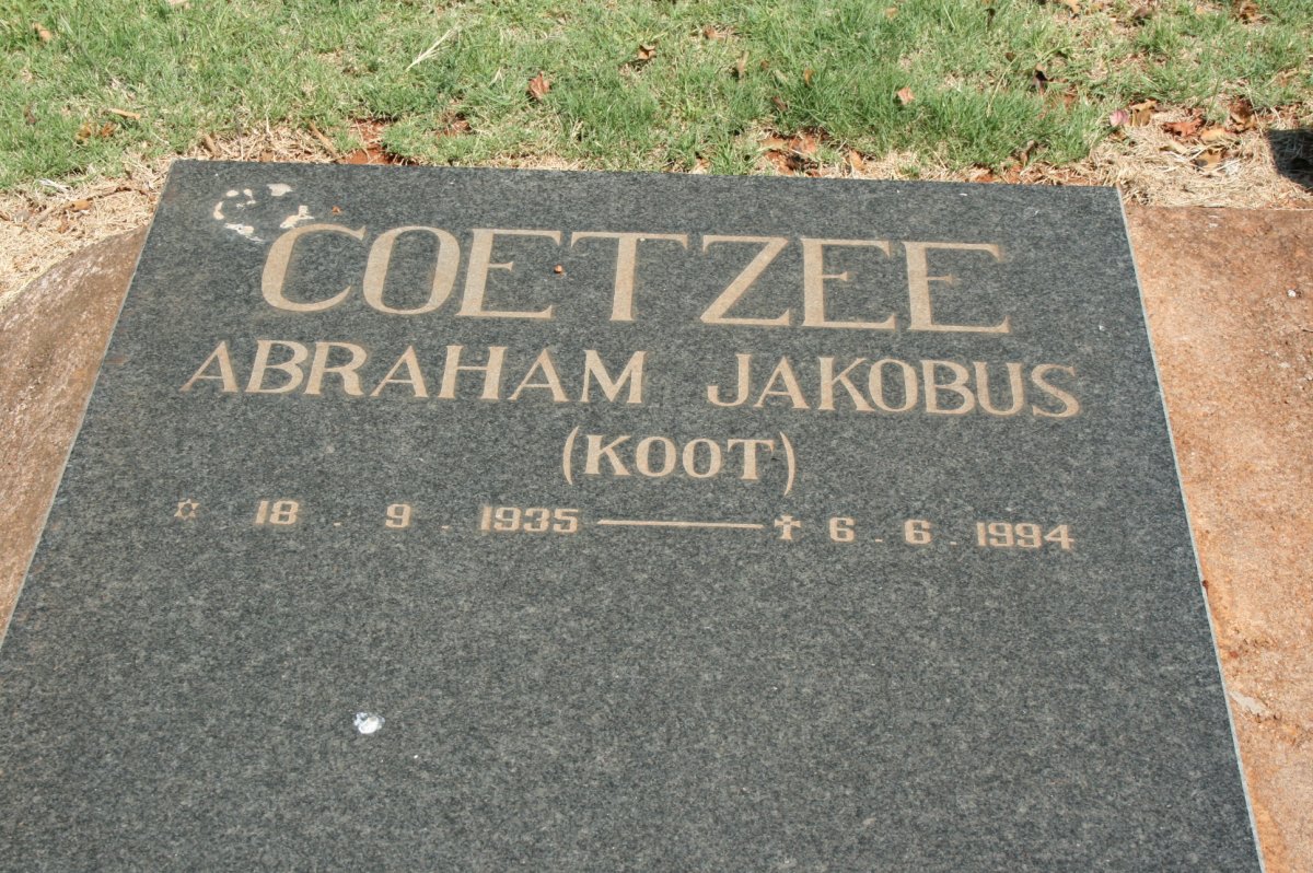 COETZEE Abraham Jakobus 1935-1994