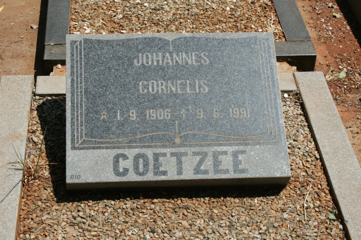 COETZEE Johannes Cornelius 1906-1991