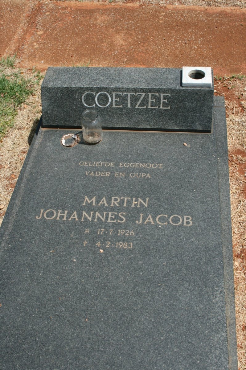 COETZEE Martin Johannes Jacob 1926-1983