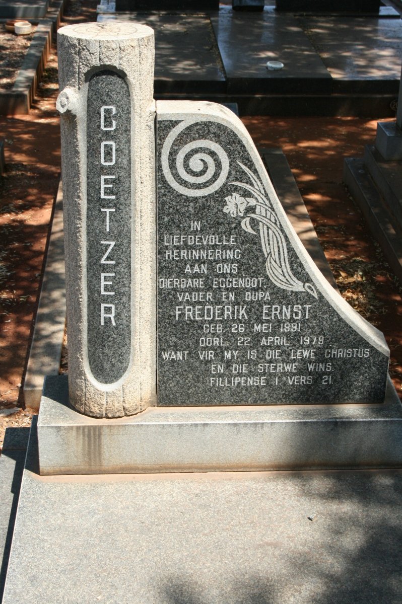 COETZER Frederik Ernst 1891-1979