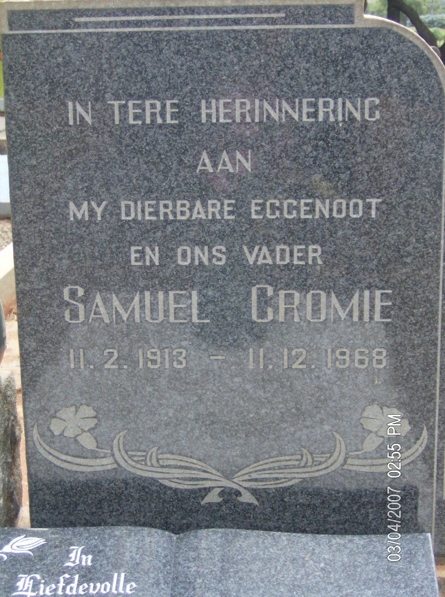 CROMIE Samuel 1913-1968