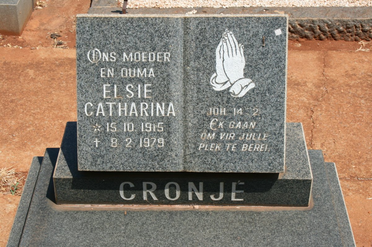 CRONJE Elsie Catharina 1915-1979