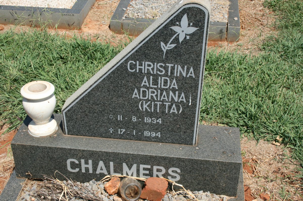 CHALMERS Christina Alida Adriana 1934-1994