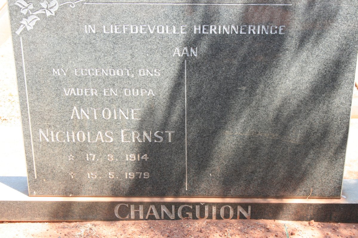 CHANGUION Antoine Nicholas Ernst 1914-1979
