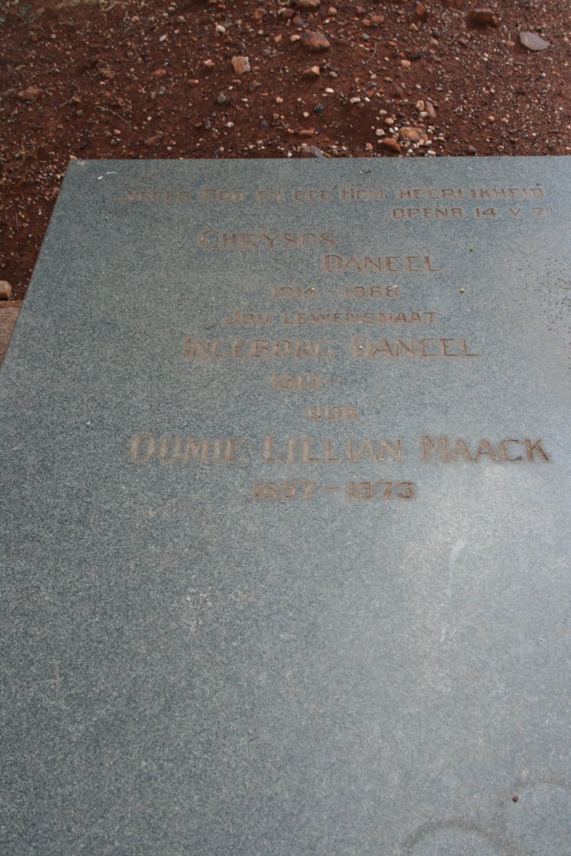 DANEEL Chrysos 1914-1968 &amp; Ingeborg 1919- :: MAACK Lillian 1887-1973