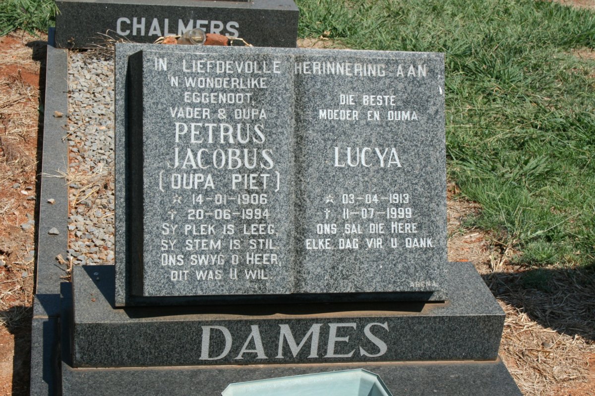 DAMES Petrus Jacobus 1906-1994 &amp; Lucya 1913-1999