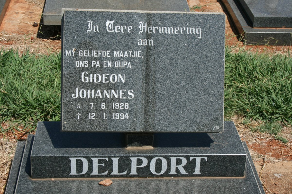 DELPORT Gideon Johannes 1928-1994