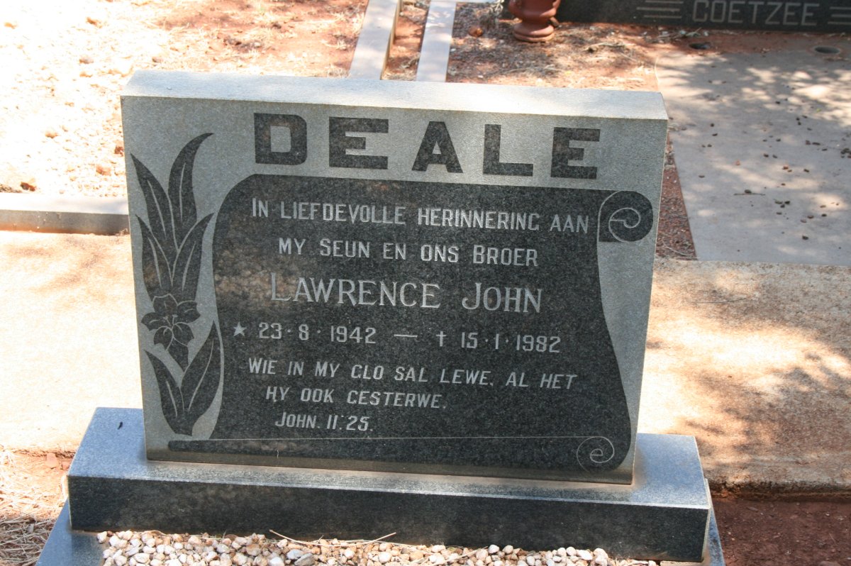 DEALE Lawrence John 1942-1982