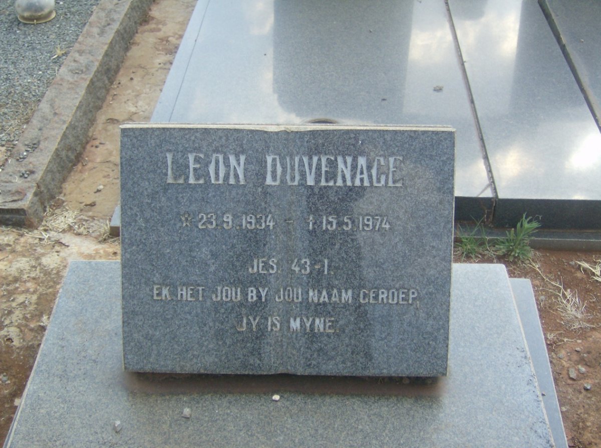 DUVENAGE Leon 1934-1974