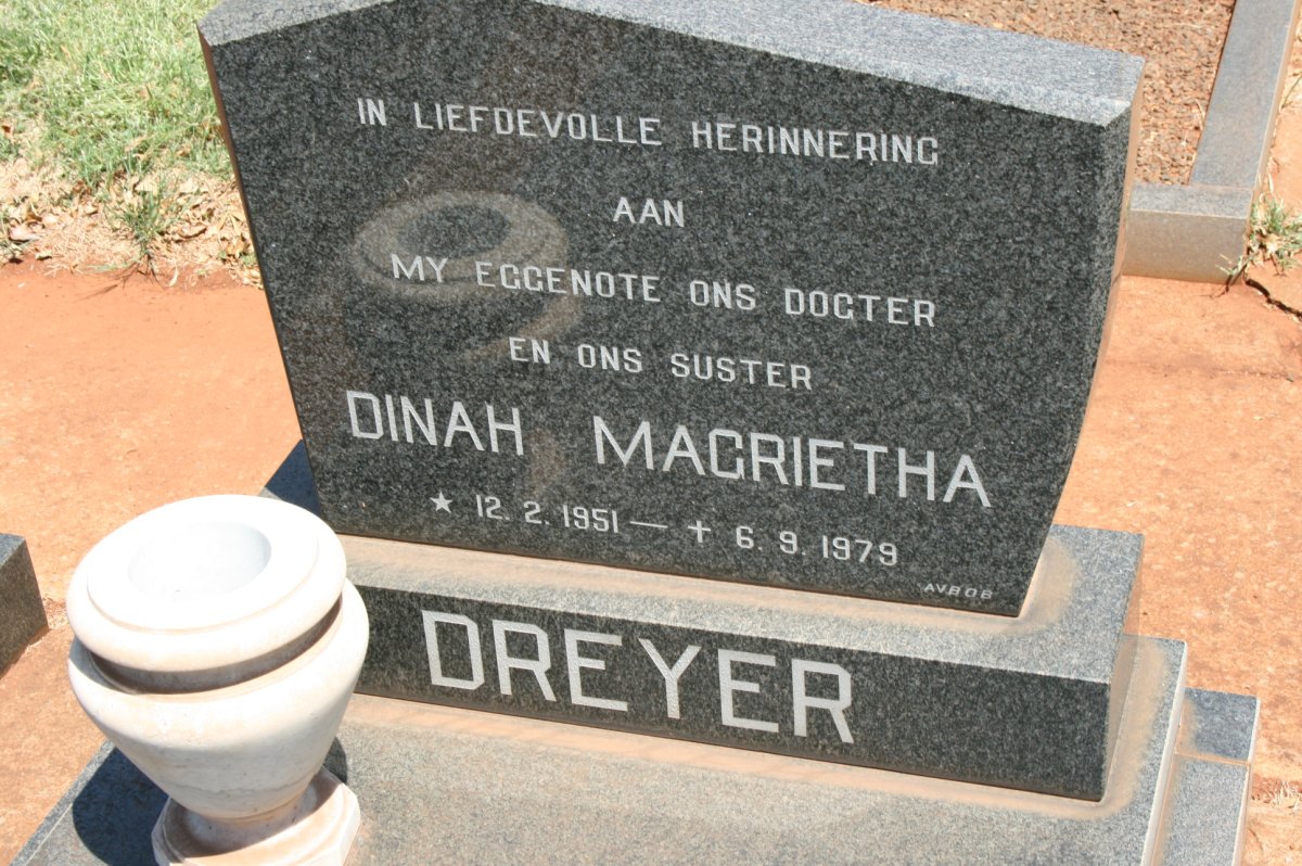 DREYER Dinah Magrietha 1951-1979