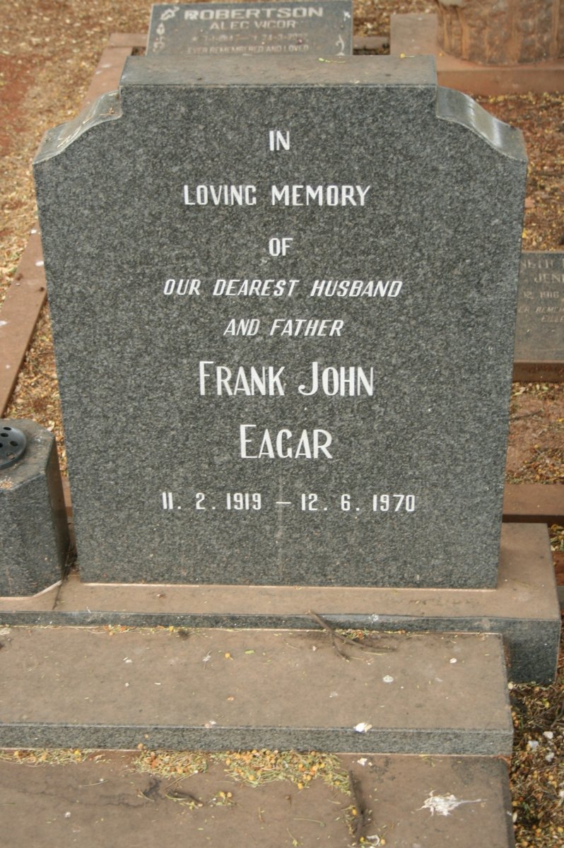 EAGAR Frank John 1919-1970