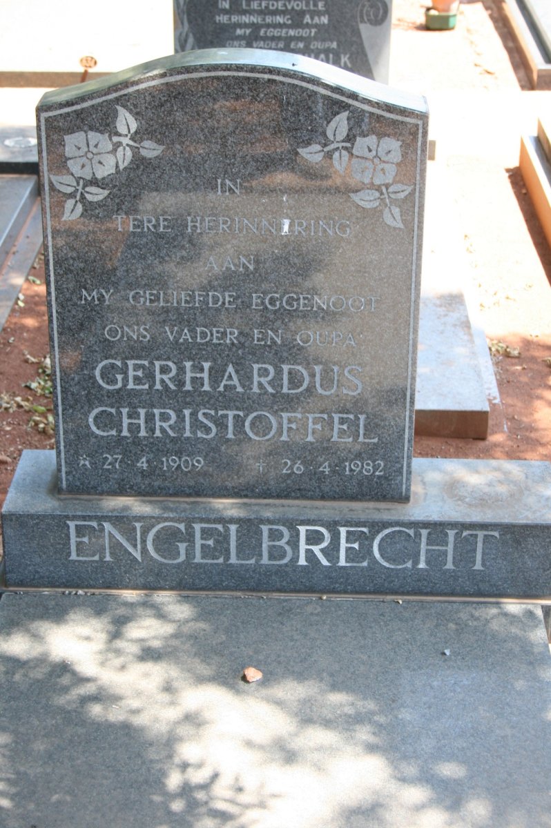 ENGELBRECHT Gerhardus Christoffel 1909-1982