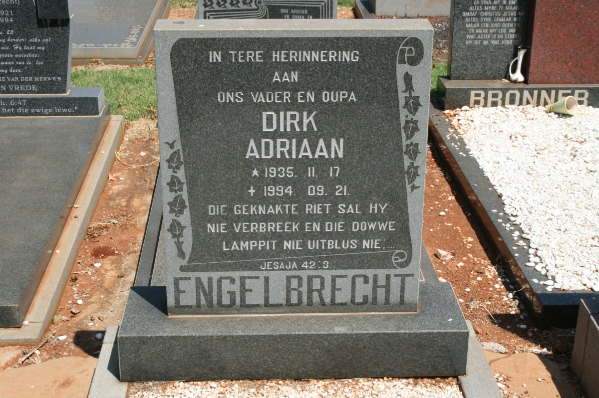 ENGELBRECHT Dirk Adriaan 1935-1994