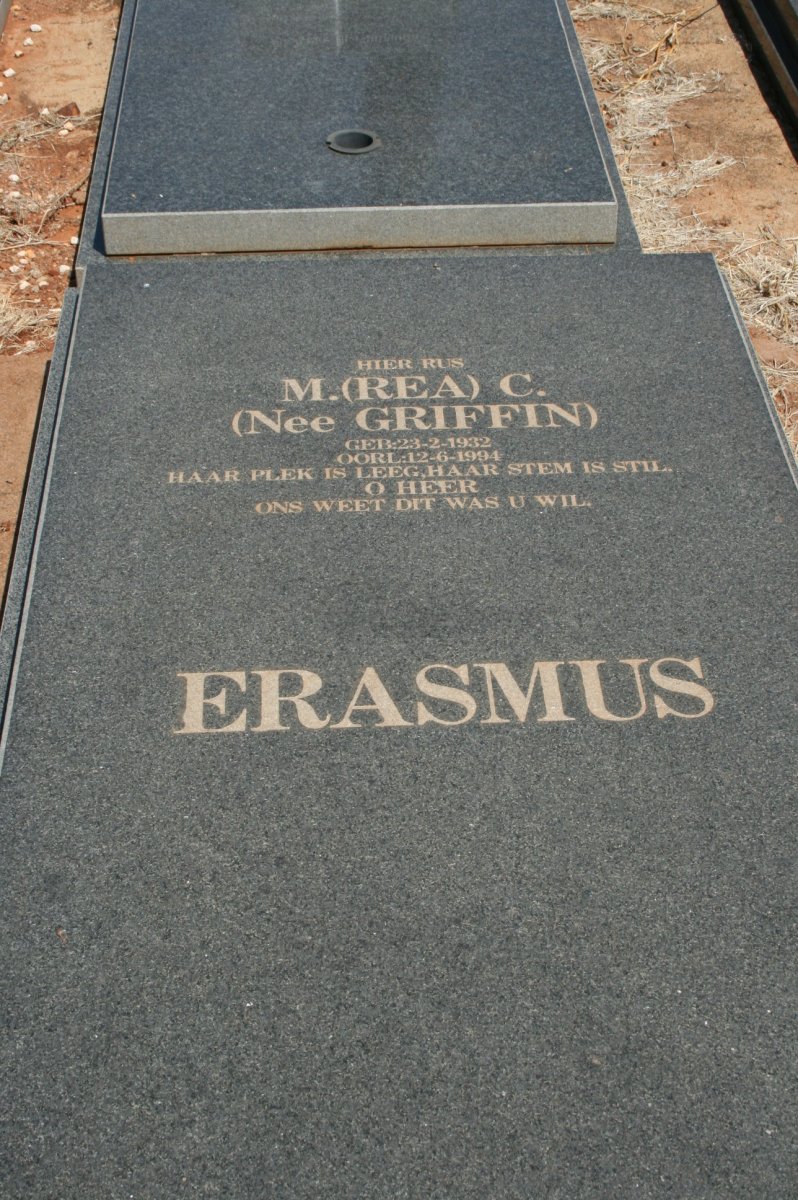 ERASMUS M.C. nee GRIFFIN 1932-1994