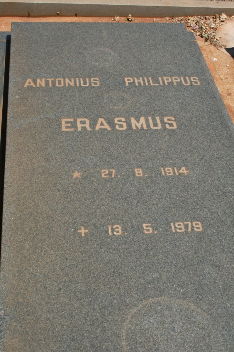 ERASMUS Antonius Philippus 1914-1979