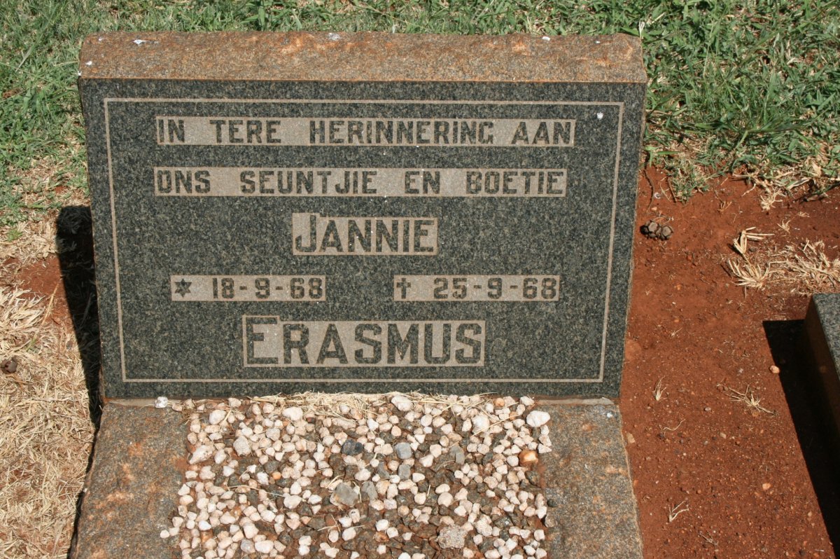 ERASMUS Jannie 1968-1968