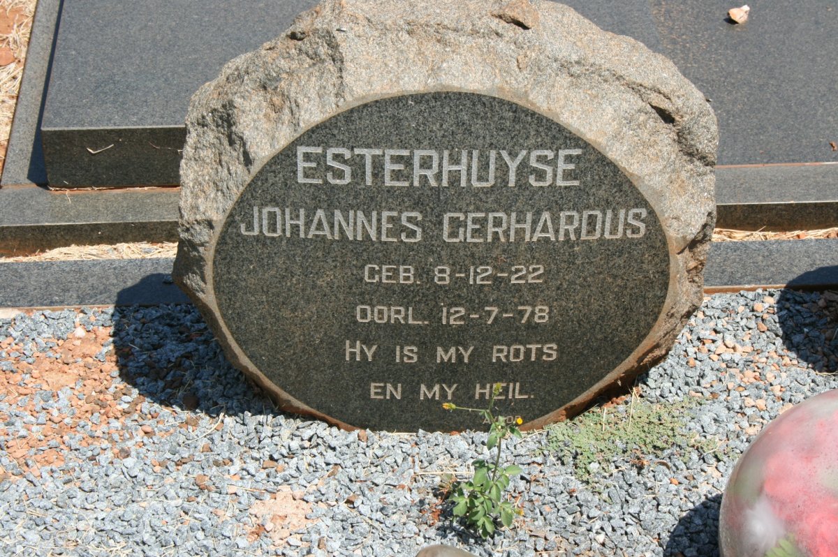 ESTERHUYSE Johannes Gerhardus 1922-1978
