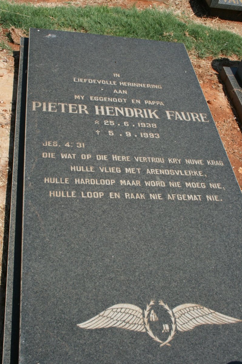 FAURE Pieter Hendrik 1938-1993