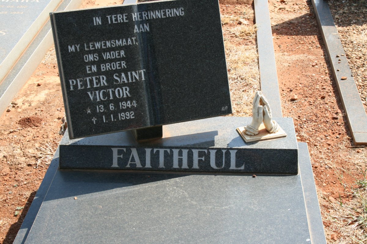 FAITHFUL Peter Saint Victor 1944-1992