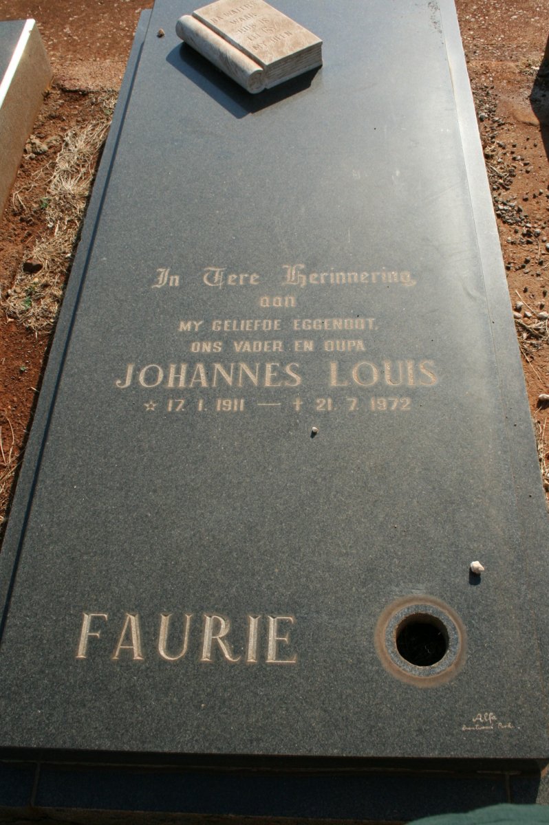 FAURIE Johannes Louis 1911-1972