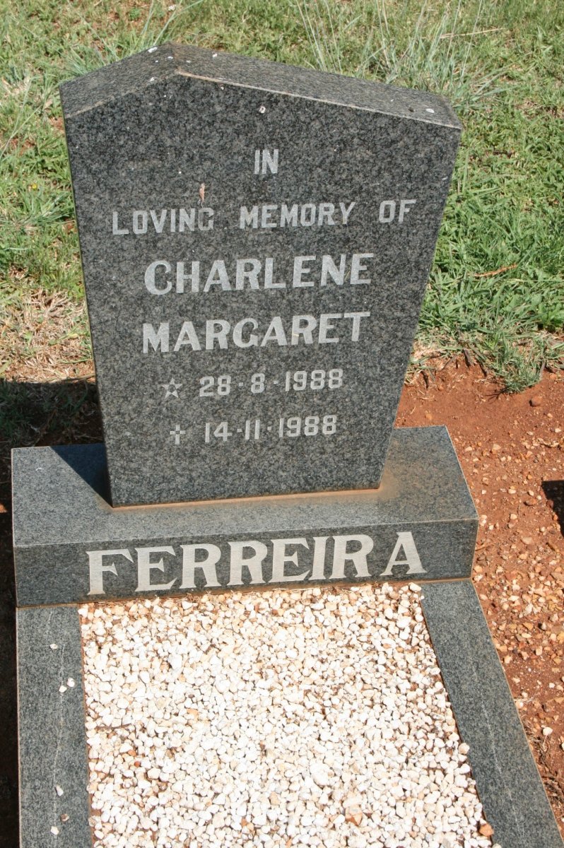 FERREIRA Charlene Margaret 1988-1988