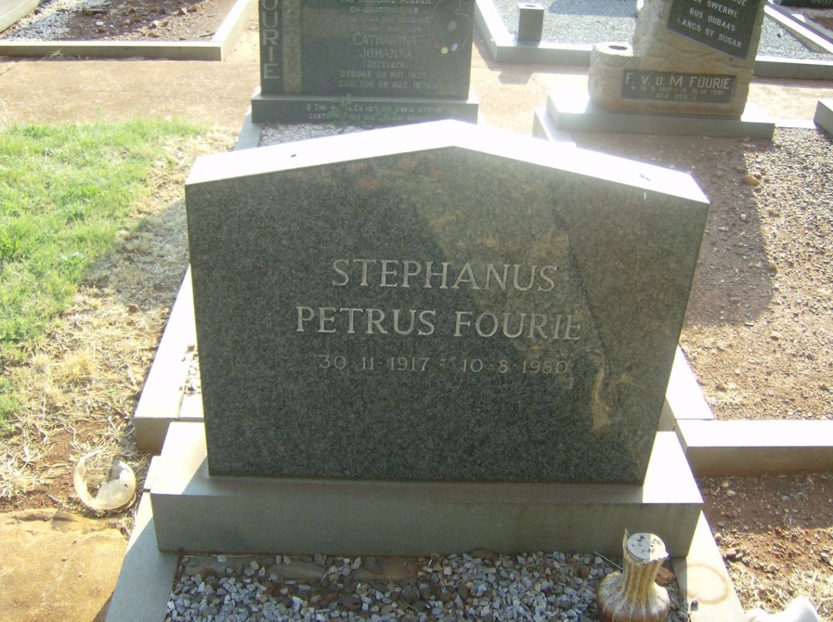 FOURIE Stephanus Petrus 1917-1980