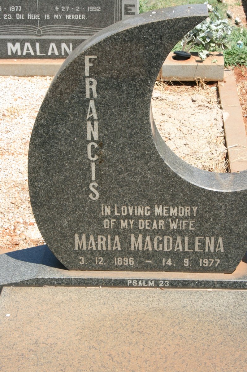 FRANCIS Maria Magdalena 1896-1977